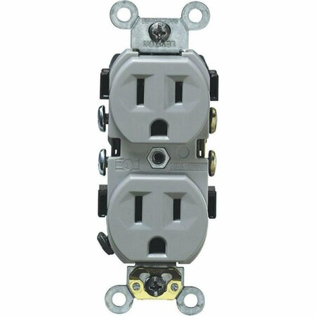 GORGEOUSGLOW 0CR15-0GS Commercial Outlet Duplex Receptacle  Gray GO148894